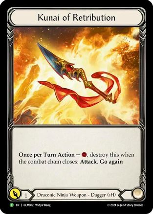Image of Kunai of Retribution [GEM002] (GEM Pack 1)  Cold Foil