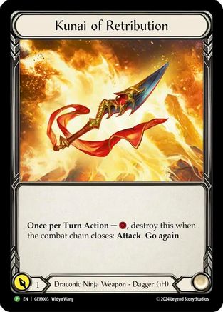 Image of Kunai of Retribution [GEM003] (GEM Pack 1)  Cold Foil