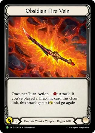 Image of Obsidian Fire Vein [GEM004] (GEM Pack 1)  Cold Foil
