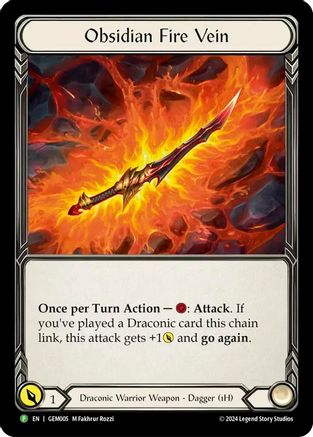 Image of Obsidian Fire Vein [GEM005] (GEM Pack 1)  Cold Foil