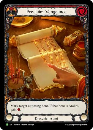 Image of Proclaim Vengeance [GEM018] (GEM Pack 1)  Rainbow Foil