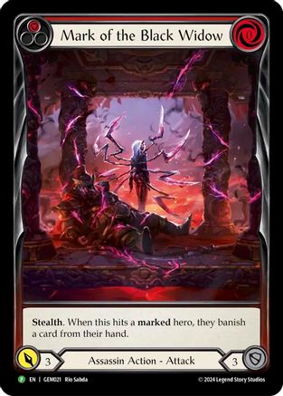 Image of Mark of the Black Widow [GEM021] (GEM Pack 1)  Rainbow Foil