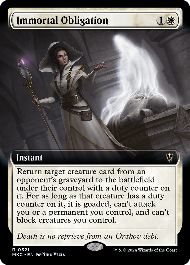Image of Immortal Obligation (Extended Art) [Murders at Karlov Manor Commander]
