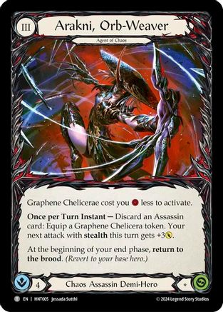 Image of Arakni, Orb-Weaver // Arakni, Redback [HNT005//HNT006] (The Hunted)