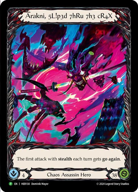 Image of Arakni, 5L!p3d 7hRu 73h cR4X (Extended Art) [HER130] (Promo)  Cold Foil