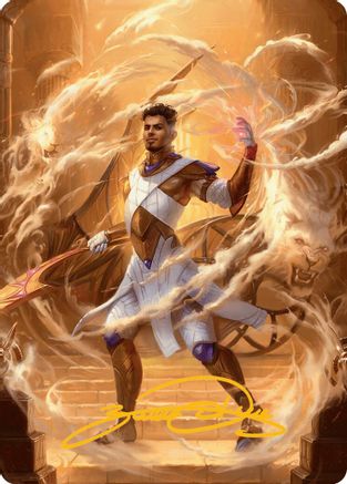 Image of Basri, Tomorrow's Champion Art Card (Gold-Stamped Signature) [Aetherdrift Art Series]