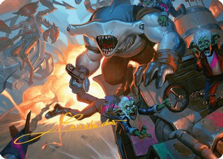 Image of Trade the Helm Art Card (Gold-Stamped Signature) [Aetherdrift Art Series]