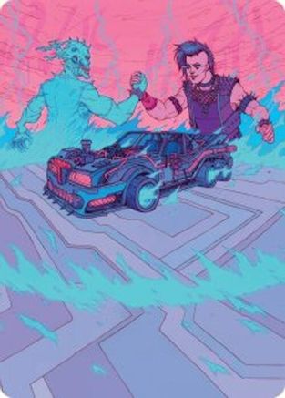 Image of Demonic Junker Art Card [Aetherdrift Art Series]