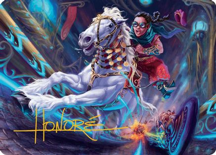 Image of Gilded Ghoda Art Card (Gold-Stamped Signature) [Aetherdrift Art Series]