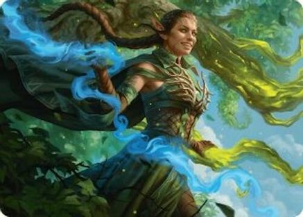 Image of Nissa, Worldsoul Speaker Art Card [Aetherdrift Art Series]