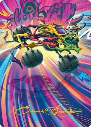 Image of Thunderous Velocipede Art Card (Gold-Stamped Signature) [Aetherdrift Art Series]