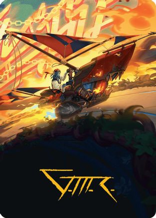 Image of Boosted Sloop Art Card (Gold-Stamped Signature) [Aetherdrift Art Series]