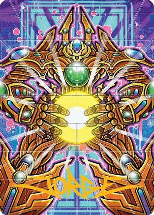 Image of Brightglass Gearhulk Art Card (Gold-Stamped Signature) [Aetherdrift Art Series]