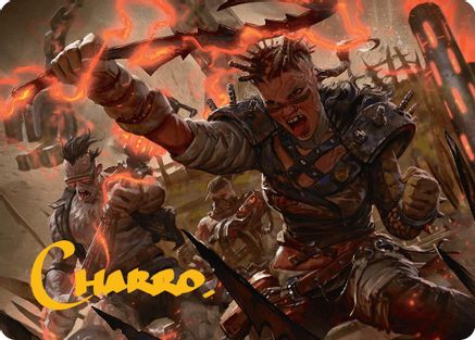 Image of Far Fortune, End Boss Art Card (11/54) (Gold-Stamped Signature) [Aetherdrift Art Series]
