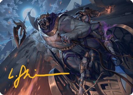 Image of Zahur, Glory's Past Art Card (Gold-Stamped Signature) [Aetherdrift Art Series]