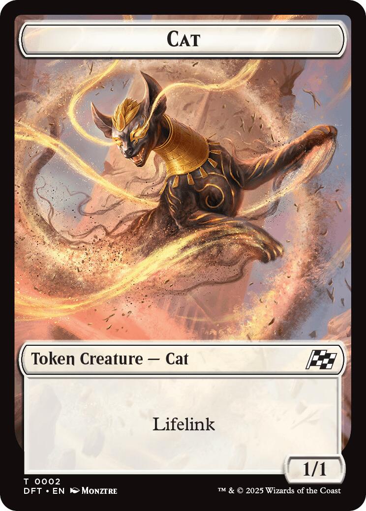Image of Cat // Thopter (0010) Double-Sided Token [Aetherdrift Tokens]