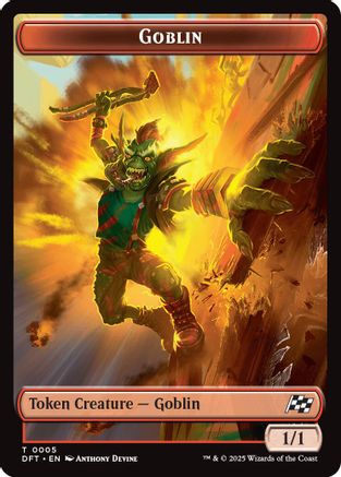 Image of Goblin // Thopter (0010) Double-Sided Token [Aetherdrift Tokens]