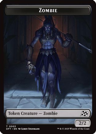 Image of Zombie (0003) // Pilot Double-Sided Token [Aetherdrift Tokens]