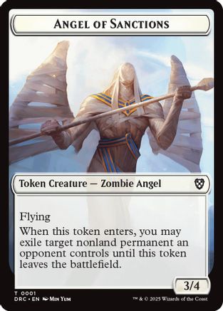 Image of Angel of Sanctions // Vizier of Many Faces Double-Sided Token [Aetherdrift Commander]