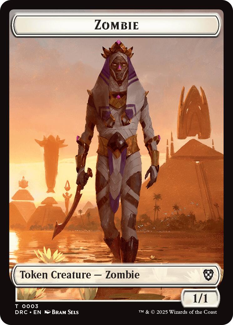 Image of Shapeshifter // Zombie (0003) Double-Sided Token [Aetherdrift Commander Tokens]