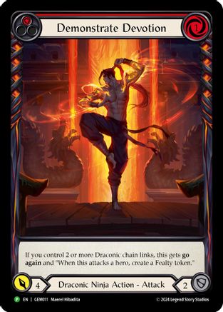 Image of Demonstrate Devotion (Red) [GEM011] (GEM Pack 1)  Rainbow Foil