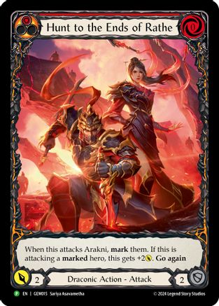 Image of Hunt to the Ends of Rathe (Red) [GEM015] (GEM Pack 1)  Rainbow Foil