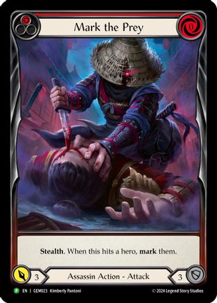 Image of Mark the Prey (Red) [GEM023] (GEM Pack 1)  Rainbow Foil