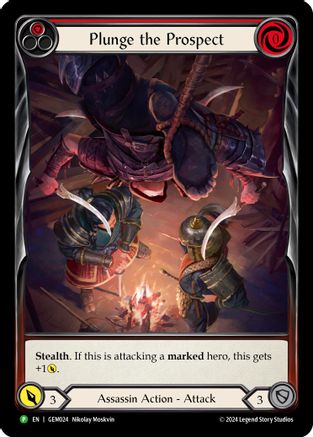 Image of Plunge the Prospect (Red) [GEM024] (GEM Pack 1)  Rainbow Foil