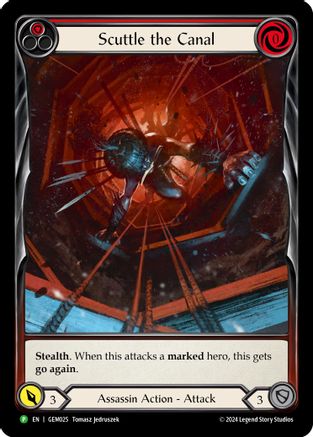 Image of Scuttle the Canal (Red) [GEM025] (GEM Pack 1)  Rainbow Foil