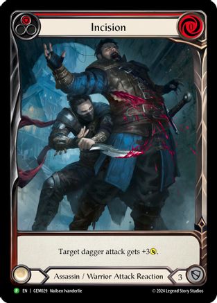 Image of Incision (Red) [GEM029] (GEM Pack 1)  Rainbow Foil