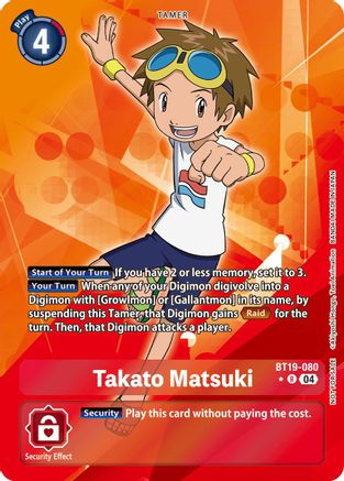 Image of Takato Matsuki [BT19-080] (Box Promotion Pack) [Release Special Booster Ver.2.5]