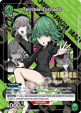 Image of Terrible Tornado (Release Event Winner) (UEPR/OPM-1-051) - UE06BT One Punch Man Release Event Cards Foil