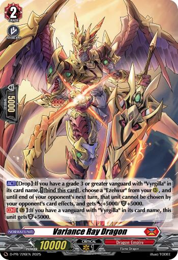 Image of Variance Ray Dragon (Foil) (D-PR/726EN) [D Promo Cards]