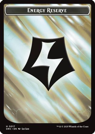 Image of Energy Reserve // Energy Reserve Double-Sided Token [Aetherdrift Commander Tokens]