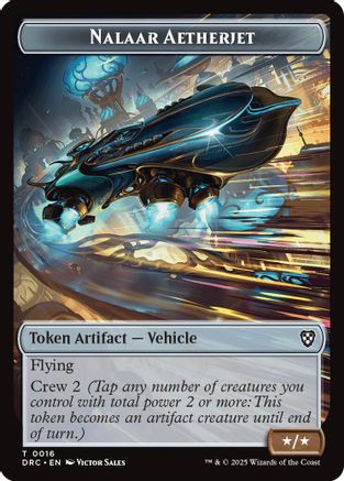 Image of Nalaar Aetherjet // Treasure Double-Sided Token [Aetherdrift Commander Tokens]
