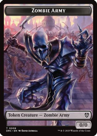 Image of Zombie Army // Shapeshifter Double-Sided Token [Aetherdrift Commander Tokens]