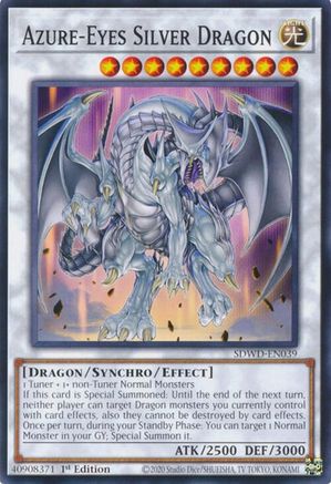 Image of Azure-Eyes Silver Dragon [SDWD-EN039] Common