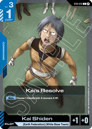Image of Kai's Resolve (ST01-013) - Edition Beta