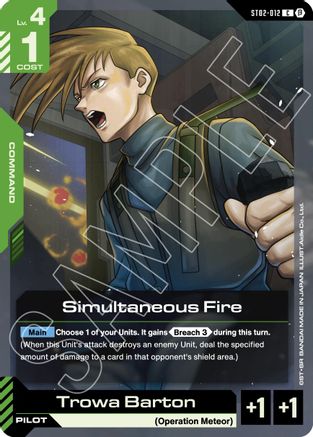 Image of Simultaneous Fire (ST02-012) - Edition Beta