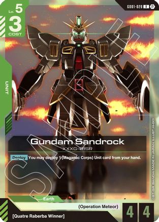 Image of Gundam Sandrock (GD01-028) - Edition Beta Holofoil