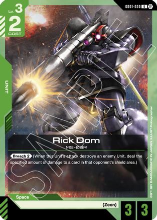 Image of Rick Dom (GD01-030) - Edition Beta