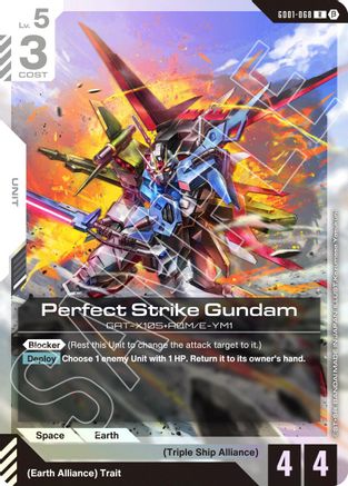 Image of Perfect Strike Gundam (GD01-068) - Edition Beta Holofoil