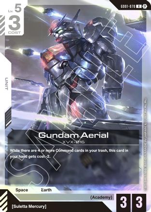 Image of Gundam Aerial (GD01-070) - Edition Beta Holofoil