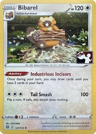 Image of Bibarel (Cosmos Holo) 121/172  - Holofoil Prize Pack Series Cards - Rare