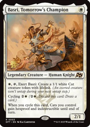Image of Basri, Tomorrow's Champion [Aetherdrift Prerelease Promos]