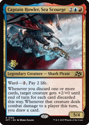 Image of Captain Howler, Sea Scourge [Aetherdrift Prerelease Promos]