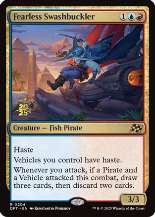 Image of Fearless Swashbuckler [Aetherdrift Prerelease Promos]