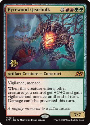 Image of Pyrewood Gearhulk [Aetherdrift Prerelease Promos]