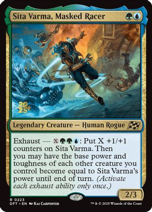Image of Sita Varma, Masked Racer [Aetherdrift Prerelease Promos]