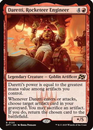 Image of Daretti, Rocketeer Engineer (Promo Pack) [Aetherdrift Promos]
